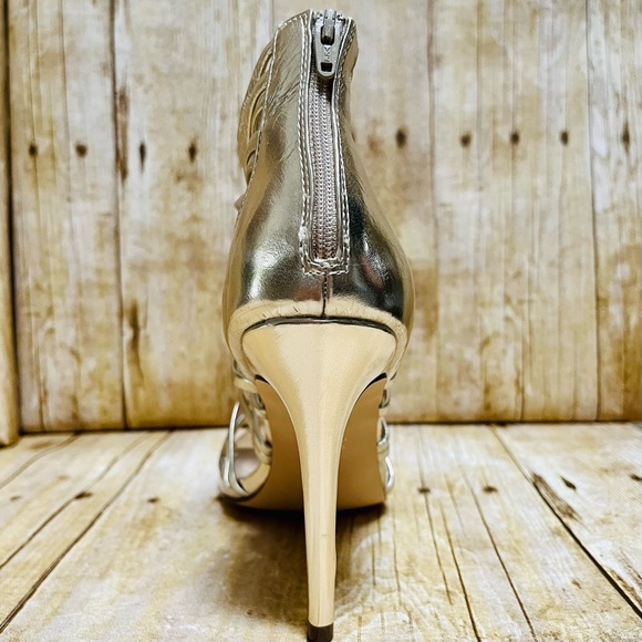 Nina Women’s Caylani Golden Metallic Gladiator High Heel - Picture 5 of 10